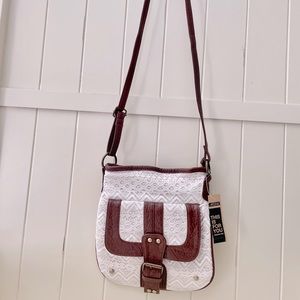 BNWT Ardene White Lace Crossbody Bag